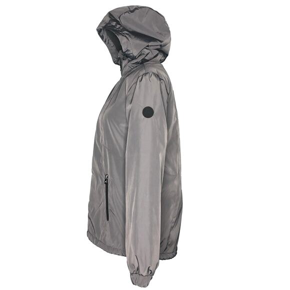 MICHAEL Michael Kors Gun Metal Missy Faux Shearling Lined Jacket - Size XS - Picture 7 of 14